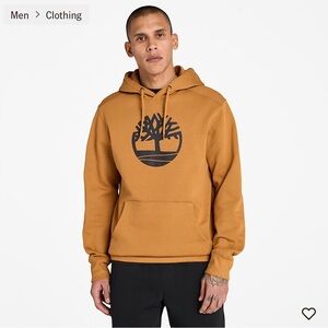 Timberland Men's Brown Hoodie with Logo